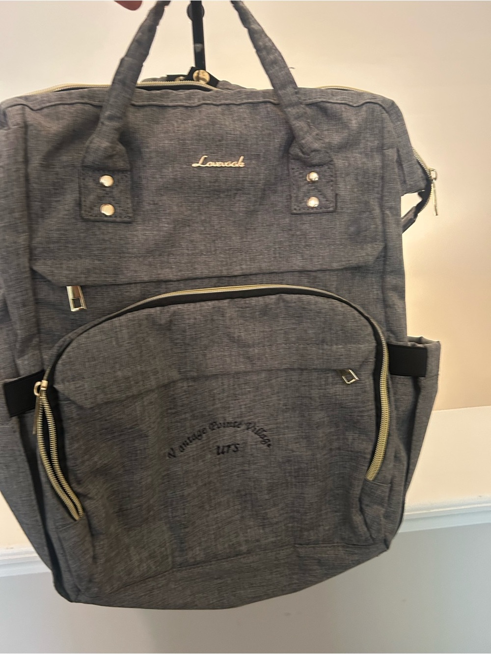 LOVEVOOK Womenโs Laptop & Diaper Bag Backpack, Heather Gray Travel Tote Bag